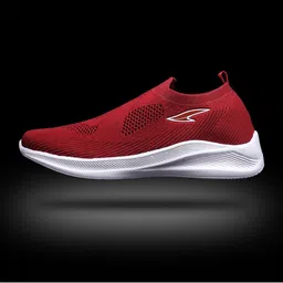 ASIAN Men Maroon Woven Design Slip-On Sneakers image 3