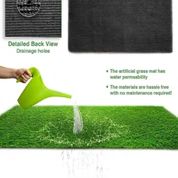 LUXEHOME INTERNATIONAL Green Artificial Grass UV Resistant Floor Runner image 4