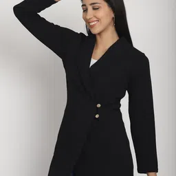 Purple State Single-Breasted Notched Lapel Blazers image 2