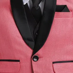 BAESD Boys Shawl Collar Long Sleeves Single-Breasted 5-Piece Suit image 2