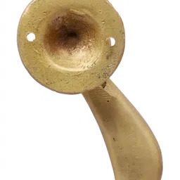 Two Moustaches 2-pcs Bow Design Brass Door Handle Pair image 2