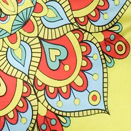 Aura Pink & Yellow 2 Pieces Ethnic Motifs Square Cushion Covers image 5