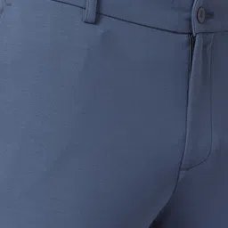 Blackberrys TechPro Collection Men Blue Slim Fit Low-Rise Trousers image 3