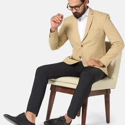 TAHVO Checked Notched Lapel Single-Breasted Blazer image 5