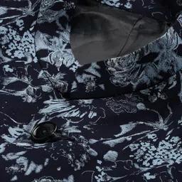 SHOWOFF Printed Slim Fit Mandarin Collar Bandhgala Blazer image 5