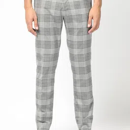 RARE RABBIT Men Rowe Mid-Rise Checked Slim Fit Trouser-picture-39