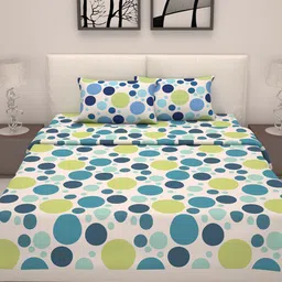Divine Casa Polka Dot Printed Bedding Sets Include 1 Double Bedsheet & 1 Dohar image 3