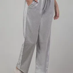 zazbi Women Striped Grey Track Pants-picture-12