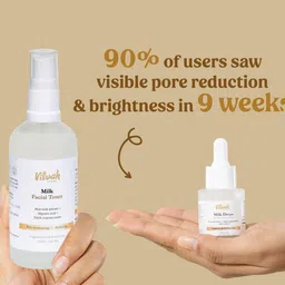 vilvah store Vilvah Set of Milk Facial Toner 100ml & Milk Drops Brightening Serum 20ml image 5