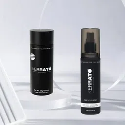 KERRATO HAIR FIBRES Set Of 2 Hair Fibres & FibreHold Spray - 28gm + 100ml-picture-28