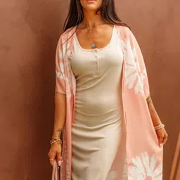 ANGEL CROSHET Tie-dye Kimono With Slits Swimwear Cover Up-image-79