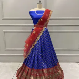 fabcartz Self Design Semi Stitched Lehenga Choli image 3