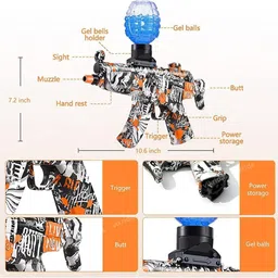 vikrida Electric Water Bead Toy Gun for Kids Eco-Friendly Outdoor Shooting Blaster Water Gun image 2