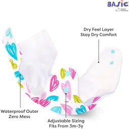 superbottoms BASIC 2 Cloth Diaperss Washable & Reusable for 3M-3Y (2 Shells + 2 Inserts) image 3