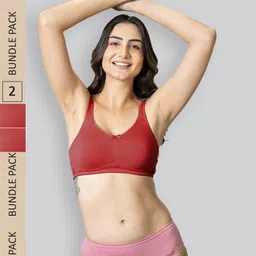 LYRA Pack Of 2 Cotton Spandax Full Coverage Secret Support Bra-picture-41