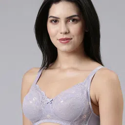 Enamor Floral Lace Full Coverage Non Padded Underwired Everyday Bra With All Day Comfort image 5