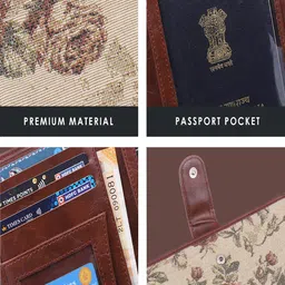 THE CLOWNFISH Unisex Floral Printed Passport Holder image 5