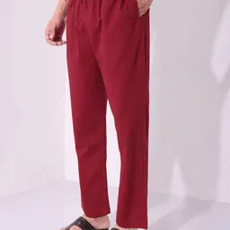 minjar Regular Fit Cotton Blend Woven Casual Pyjama with Dual Pockets & Soft Waistband Men Pyjama image 3