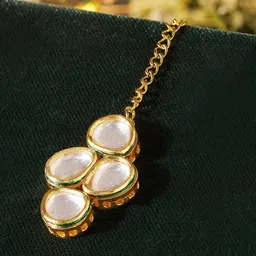 Priyaasi Gold-Plated Kundan Studded Maang Tikka-picture-35