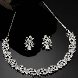 KARATCART Silver-Plated AD-Studded Jewellery Set-picture-40