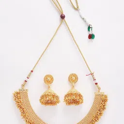Anouk Gold-Plated Pearl Beaded Necklace & Earrings-picture-35
