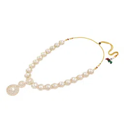 Zaveri Pearls Gold-Plated Austrian Diamonds Studded Jewellery Set image 3