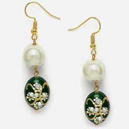 PANASH Gold-Plated Pearl & Stone-Studded Jewellery Set image 4