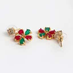 ZENEME Gold-Plated CZ-Studded Jewellery Set image 5