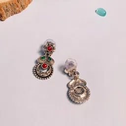 ABDESIGNS Silver-Plated Stones Studded Necklace and Earrings image 5