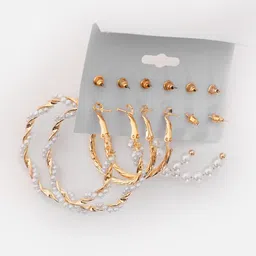 Anouk Set Of 7 Gold-Plated Pearls Beaded Jewellery Set image 5
