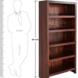 sona art & crafts Solid Wood Semi-Open Book Shelf image 3