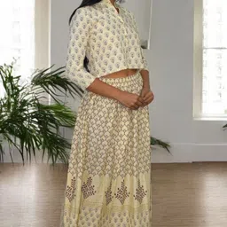 jaipur hand block Printed Stitched Lehenga & Crop Top image 5