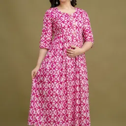 zyla Printed Rayon Blend Stitched Anarkali Gown image 5