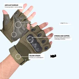 allextreme Half Finger Bike Riding Gloves with Protective Shell Anti-Skid for Men Riding Gloves-picture-14