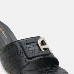 Mast & Harbour Women Printed Party Block Sandals with Buckles image 3