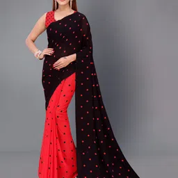 moda rapido ANAND SAREES Polka Dot Printed Saree-picture-26