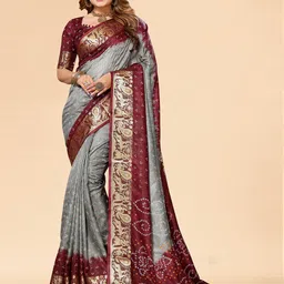 Bandhanivilla Zari Art Silk Bandhani Saree-picture-23