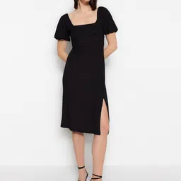 Trendyol Square Neck A-Line Dress-image-4