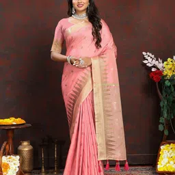 KALINI Ethnic Motifs Zari Banarasi Saree-picture-27