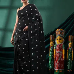 Angoshobha Floral Embroidered Saree-picture-16