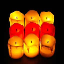 Kuber Industries  Red 12 Pieces LED Tea Light Candles-picture-15