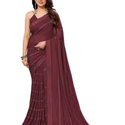 moda rapido ANAND SAREES Striped Satin Saree-picture-14