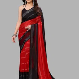 ANAND SAREES Striped Satin Saree-image-81