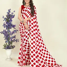 moda rapido ANAND SAREES Polka Dot Printed Saree-picture-29