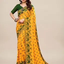 moda rapido ANAND SAREES Ethnic Motifs Printed Saree-picture-21