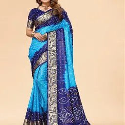 Bandhanivilla Zari Art Silk Bandhani Saree-picture-41