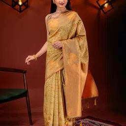MIMOSA Woven Design Zari Art Silk Kanjeevaram Saree-picture-22