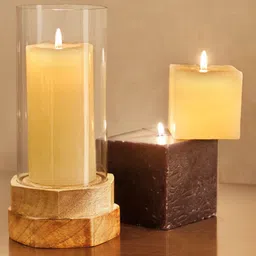 Perenne Design Off White Gingerbread Scented Pillar Candle-picture-33