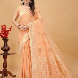 RUDIT CREATION Zari Woven Ethnic Motifs Saree-picture-18