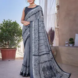 KALINI Abstract Printed Leheriya Saree-image-68